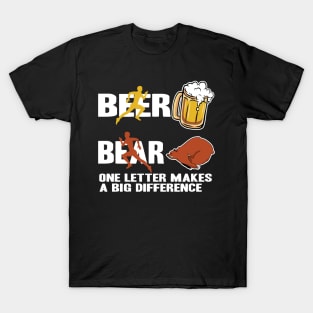 Beer Bear Funny Gift Booze Birthday Alcohol Drinking Party T-Shirt